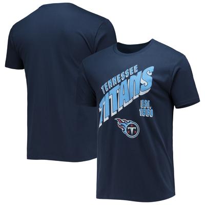 Junk Food Navy Tennessee Titans Slant T-Shirt für Herren Image