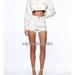 Zara Shorts | New! Zara Summer White High Waist Rigid Denim Shorts 34 2 Xs Or 46 14 Xl | Color: Silver/White | Size: Various