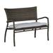 Summer Classics Skye Wicker Garden Bench All - Weather Wicker/Metal/Wicker/Wicker/Rattan in Gray/White | 36.25 H x 44.5 W x 25.5 D in | Outdoor Furniture | Wayfair