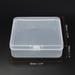 6pcs Clear Storage Container with Hinged Lid Plastic Square Craft Box