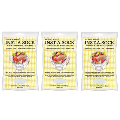 Regency Inst-A-Sock for All-in-One Multi-Cookers to Pressure, Slow Cook, Steam & Boil, Set of 3
