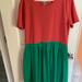 Lularoe Dresses | Lularoe Size 3x Amelia Dress Only Worn Once. | Color: Green/Pink | Size: 3x