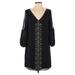 Anthropologie Dresses | Anthropologie Greylin Mini Sheath Dress Size Xs Black V-Neck Embroidered Beaded | Color: Black | Size: Xs