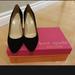 Kate Spade Shoes | Kate Spade New York Italy Women’s Black Suede Pump Wedge Heel Shoes Sz 6 B | Color: Black | Size: 6