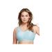 Plus Size Women's MAGICLIFT® SEAMLESS SPORT BRA 1006 by Glamorise in Frosted Aqua (Size 48 B)