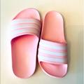 Adidas Shoes | Adidas Adilette Comfort Kids' Slide Sandals | Color: Pink/White | Size: 12g