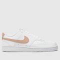 Nike court vision next nature trainers in white & pink
