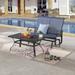 Patio Festival 2-Piece Outdoor Patio Glider Loveseat with Table Set