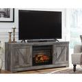 Signature Design by Ashley Esmarelda TV Stand for TVs up to 60" w/ Fireplace Included Wood in Brown | 25.79 H x 63.39 W x 19.33 D in | Wayfair