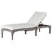 Summer Classics Club Teak 82.38" Long Reclining Single Chaise w/ Cushions Wood/Solid Wood in Brown | 40.625 H x 26.375 W x 82.375 D in | Outdoor Furniture | Wayfair