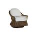 Summer Classics Soho Swivel Glider Chair w/ Cushions in Brown | 35.75 H x 33.75 W x 36.63 D in | Outdoor Furniture | Wayfair 341483+C828H750W750