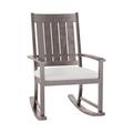 Summer Classics Outdoor Club Rocking Metal Chair w/ Cushions in Gray | 40 H x 24.5 W x 33.5 D in | Wayfair 333424+C0156457W6457