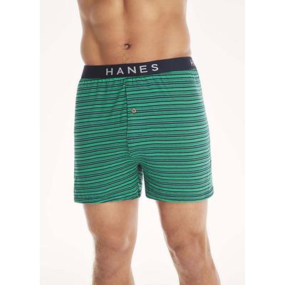 Hanes Men's Classic Knit Boxer 5-Pack (Size XL) Grey/Assorted, Cotton,Polyester