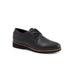 Wide Width Women's Whitby Oxford Flat by SoftWalk in Black (Size 10 1/2 W)