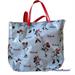 Disney Bags | Disney Parks Minnie Mouse Large Vinyl Tote Bag Shopper Purse Blue Polka Dots Red | Color: Blue/Red | Size: Os