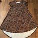 Lularoe Dresses | Lularoe Carly Dress Geometric Design Size Small Excellent Condition | Color: Brown | Size: S