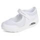 Women's Mesh Walking Shoes Ladies Shock Absorbing Sandals Wedge Lightweight Mary Janes Trainers Fitness Sports Loafers Nurse Shoes Moccasins Outdoor Flats Summer E-White Size 4.5UK=Label Size 38