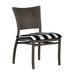 Summer Classics Skye Stacking Patio Dining Side Chair w/ Cushions in Black | 34.5 H x 20.5 W x 23.25 D in | Wayfair 35812+C465440N