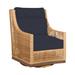 Summer Classics Outdoor Peninsula Gliding Wicker/Rattan Chair w/ Cushions in Brown | 40.25 H x 30.25 W x 36.5 D in | Wayfair 420537+C524H6455W6455