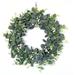 Primrue Ansuma 18" Green Handmade Faux Pulp Fruit Eucalyptus Wreath Wood/Twig in Brown/Green/White | 18 H x 18 W x 3.93 D in | Wayfair