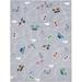 108 x 72 x 0.1 in Rug - Well Woven kids Apollo Rugs Traffic Modern Gray Area Rug | 108 H x 72 W x 0.1 D in | Wayfair W-KD-01G-5