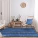 Blue/Navy 90 x 66 x 0.2 in Area Rug - Bertus Galia Minimalist Bohemian Arrow Indoor/Outdoor Area Rug By Foundry Select kids | Wayfair