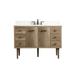 48 inch single bathroom vanity in natural oak with backsplash - Elegant Lighting VF48048NT-BS