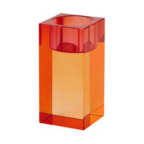 Gift Company Teelichthalter Sari M, Windlicht, Dekolicht, Kristallglas, Orange, Rosa, 10.3 cm,