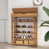 Schuhregal aus Holzverbundstoff mit 5 Ebenen,Schuhregal für Wohnzimmer und Flur,Größe 75 x 24 x 94