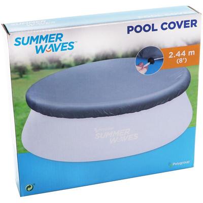 Summer Waves - Pool Cover Abdeckplane rund 244 cm Poolplane