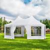 Outdoor Party Tent Gazebo,Pavilion Adjustable Sidewalls White Shelter