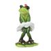 Q-Max 5"H Baby Girl Frog with White Skirt Statue Animal Decoration Figurine