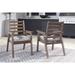 Signature Design by Ashley Emmeline Outdoor Poly All Weather Arm Chair with Cushion, Set of 2 - 26"W x 28"D x 37"H