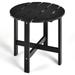 Round Patio Side Table Outdoor Bistro Table with Cruciform Structure