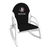 Children's Black Florida State Seminoles Primary Logo Personalized Rocking Chair