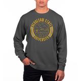 Men's Uscape Apparel Black Kennesaw State Owls Pigment Dyed Fleece Crew Neck Sweatshirt