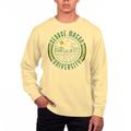 Men's Uscape Apparel Yellow George Mason Patriots Pigment Dyed Fleece Crew Neck Sweatshirt