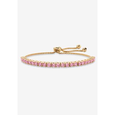 Women's Gold-Plated Bolo Bracelet, Simulated Birthstone 9.25" Adjustable by PalmBeach Jewelry in June