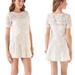 Free People Dresses | Free People Beautiful Dreamer Lace Mini Dress Sz S | Color: Cream/White | Size: S