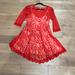 Free People Dresses | Free People Lace Dress | Color: Red | Size: 6