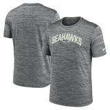 Men's Nike Gray Seattle Seahawks Sideline Velocity Athletic Stack Performance T-Shirt