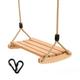 Wooden Swing Seat For Children And Adults,Garden Swing Seat With Adjustable Hemp Rope, Swing Seat For Garden Yard Indoor Outdoor Use Up To 100 Kg (Arc 40x25cm)