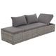 vidaXL Outdoor Lounge Bed with Cushion and Pillows Garden Outdoor Patio Chaise Lounge Sunbed Daybed Reclining Lounger Furniture Poly Rattan Grey