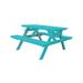 A&L Furniture Rectangular Outdoor Picnic Table Plastic in Blue | 60 W x 55 D in | Wayfair 5301-ARUBABLUE-WITHHOLE
