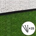 Gt Garden - Schwarze gerade Gartenumrandung - 4,5 cm x 5 Meter mit 25 Ankerpfählen