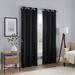 Eclipse Khloe 100% Absolute Zero out Solid Textured Thermaback Curtain Panel Metal in Black | 84 H x 40 W in | Wayfair 22716802712