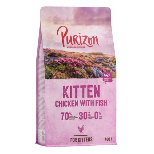 400g Kitten Chicken & Fish Grain-Free Purizon Dry Cat Food