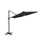 Freeport Park® Griego Ii 10-Ft Octagon Cantilever Umbrella w/ Led Lights - Slate Grey, Polyester in Black | 98.4 H x 120 W x 120 D in | Wayfair