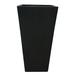 Kante 28 in. Tall Lightweight Concrete Modern Square Tapered Outdoor Planter, Charcoal