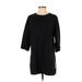 Uniqlo Casual Dress - Shift: Black Solid Dresses - Women's Size X-Small